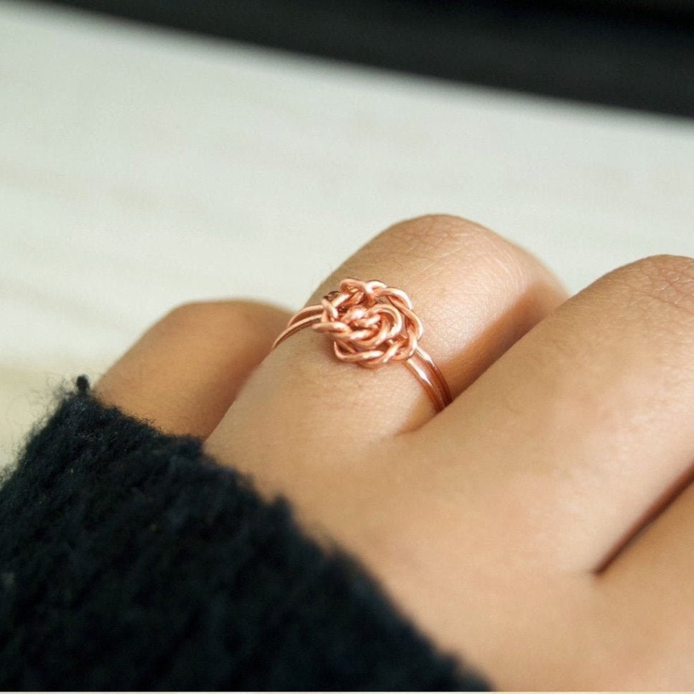 Handmade Flower Rose/Rose Gold Ring